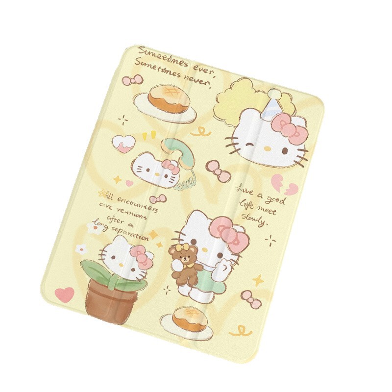 奶油爱心Kittyipad保护壳三折旋转平板保护壳ipadpro平板保护套|undefined