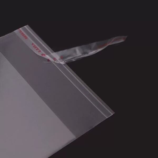 Self-adhesive transparent bag