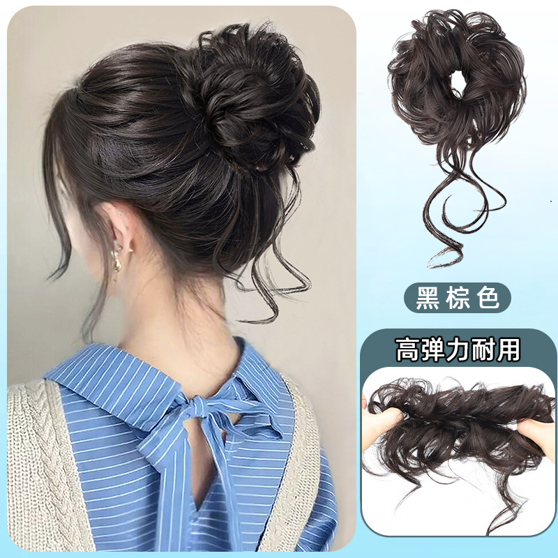 Peluca de cabeza de bola, clip de agarre, cabeza de capullo de flor de oro, artefacto de cabello de disco de temperamento, red de simulación para el cabello, cabeza alta roja, horquilla china