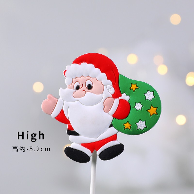 著作権クリスマスケーキ装飾装飾品ソフトゲルクリスマス楽しい老人雪だるまヘラジカクリスマスツリーパーティープラグイン|undefined