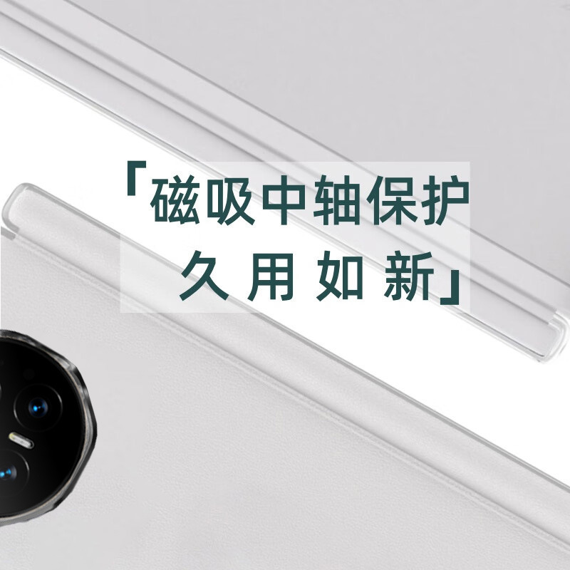 Honor MagicV 50% off スタックスクリーン中央軸携帯電話ケース v5 超薄型オールインクルーシブ磁気ヒンジブラケットプレーンレザーケースに適しています|undefined