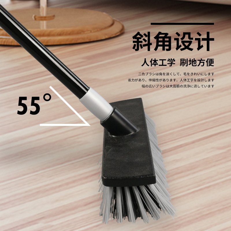 Household Long-Handled Hard-Bristled Cleaning Brush Bathroom Bathroom Tile Mopping Brush Toilet Floor Brush Outdoor Floor Washing Brush