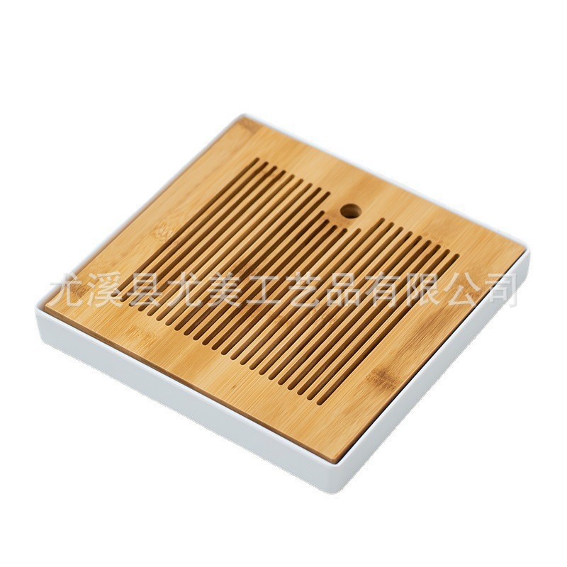 Bandeja de té japonés de bambú hogar Kung Fu juego de té bandeja rectangular pequeña mesa de té taza de té bandeja de drenaje en stock