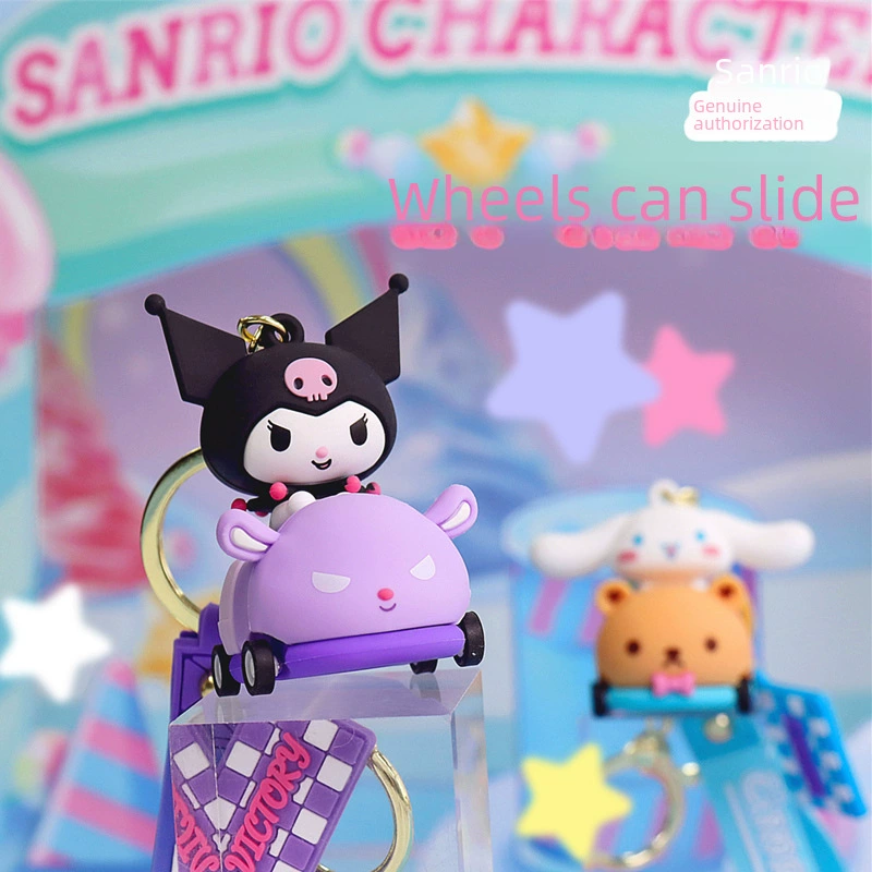 Sanrio, оригинальный мультяшный брелок, для автомобильных ключей, подвеска, аксессуар, высококачественный стиль