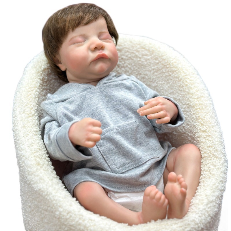 Muñecas de juguete D venta caliente comercio exterior 17 pulgadas muñecas bo Re bebé en stock l suministro transfronterizo rn muñecas ol Henghua