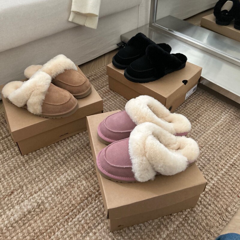 Sampo's new Loria flat-soled comfortable wool women's home slippers, genuine leather and fur, suitable for autumn and winter Sampo's new Loria flat-soled comfortable wool women's home slippers, genuine leather and fur, suitable for autumn and winter