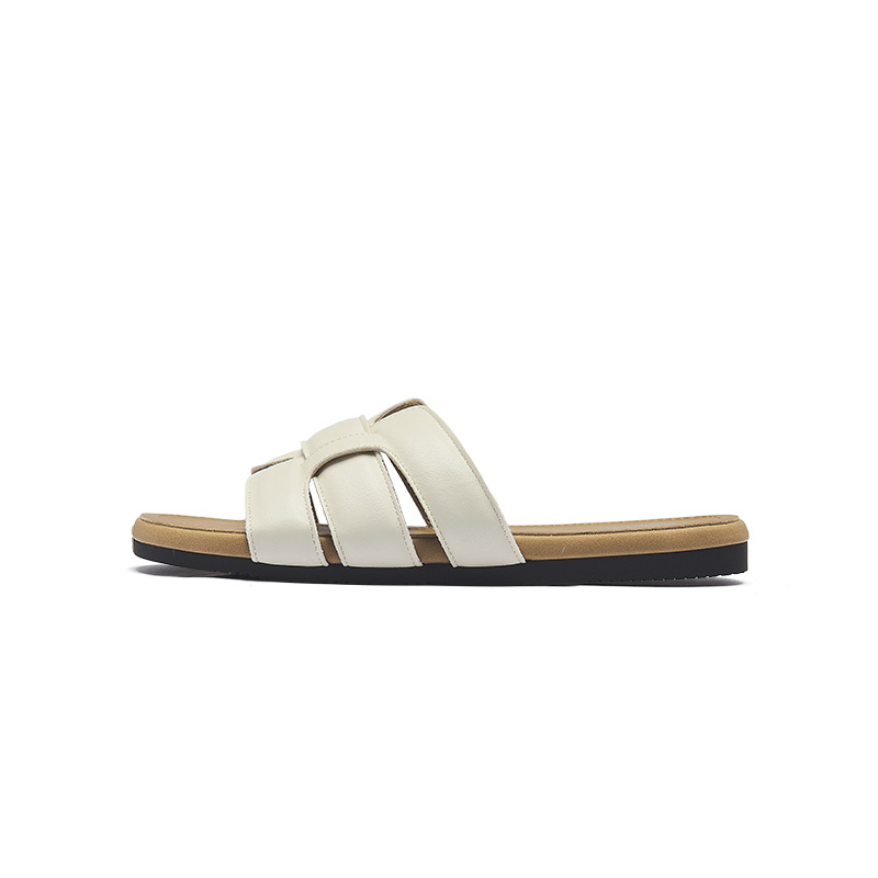 Augustion pantuflas mujeres de verano desgaste exterior 2025 nuevo estilo con falda zapatos de playa planos sandalias casuales de un pie