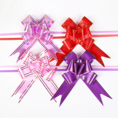 3cm Gold Edge Hand-Twisted Apple-shaped Butterfly Ribbon DIY Festival Decorations Small Flower Shop Supplies