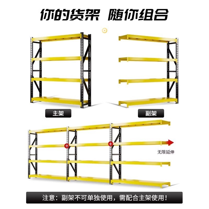 仓储货架多层置物架超强承重仓库重型货物架快递储物架家用铁架子|undefined