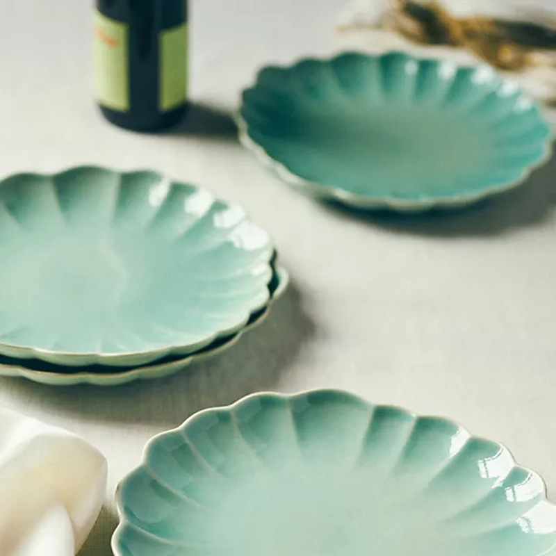 Christmas ceramic painted tableware, retro set