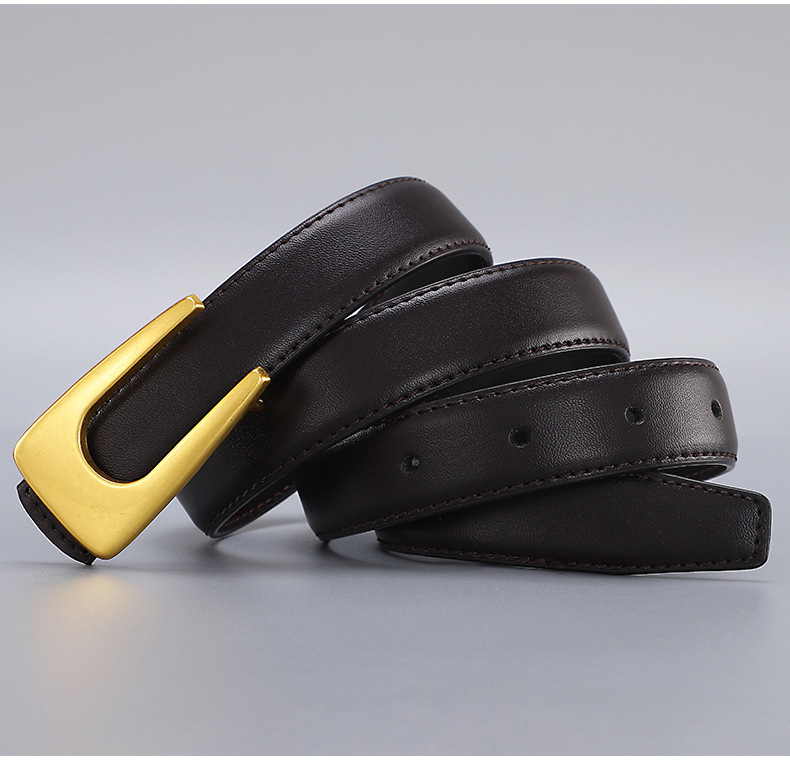 Elegant Style Elegant U Shape Solid Color Alloy Leather Women's Leather Belts