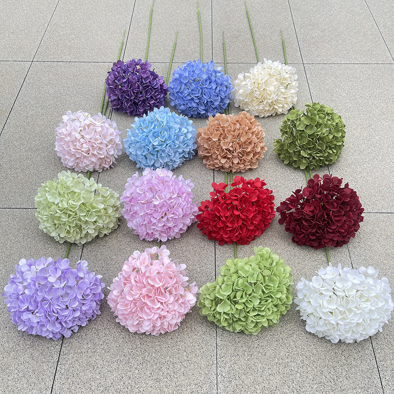 Wholesale 216 Pieces of Beautiful Large Artificial Hydrangeas, Artificial Flowers for Wedding Hall Soft Decoration, Wedding and Home Decoration Artificial Flowers