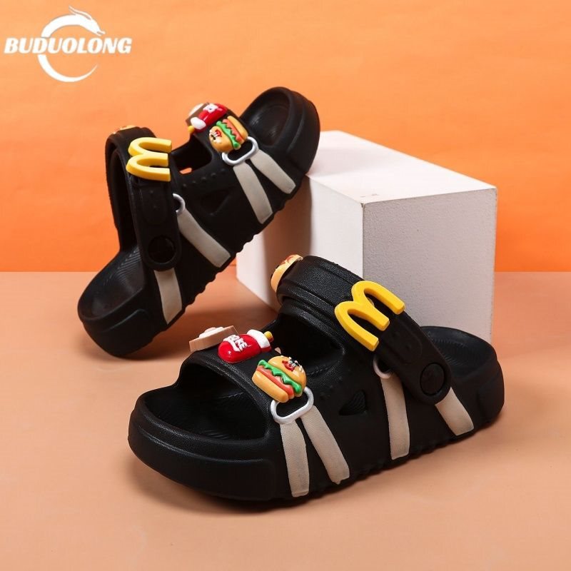 Hamburg children's sandals for boys, new summer non-slip soft-soled beach slippers for older children and boys