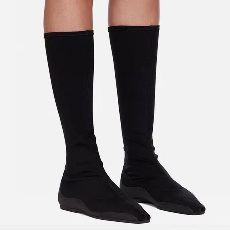 Skinny Leg Beautiful Leg Boots Stretch Boots Leg-wrapped Thin Boots Flat Bottom Boots Women's High Boots Women's Comfortable Stunchy Thin Boots for Women Skinny Leg Beautiful Leg Boots Stretch Boots Leg-wrapped Thin Boots Flat Bottom Boots Women's High Boots Women's Comfortable Stunchy Thin Boots for Women