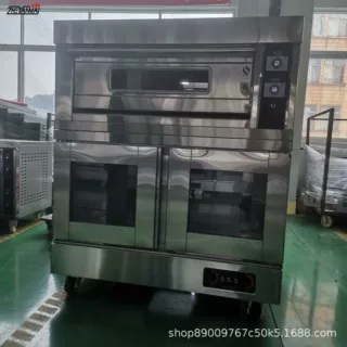 商用电热/燃气烤箱带醒发箱组合炉 多功能不锈钢面包层炉连发酵箱