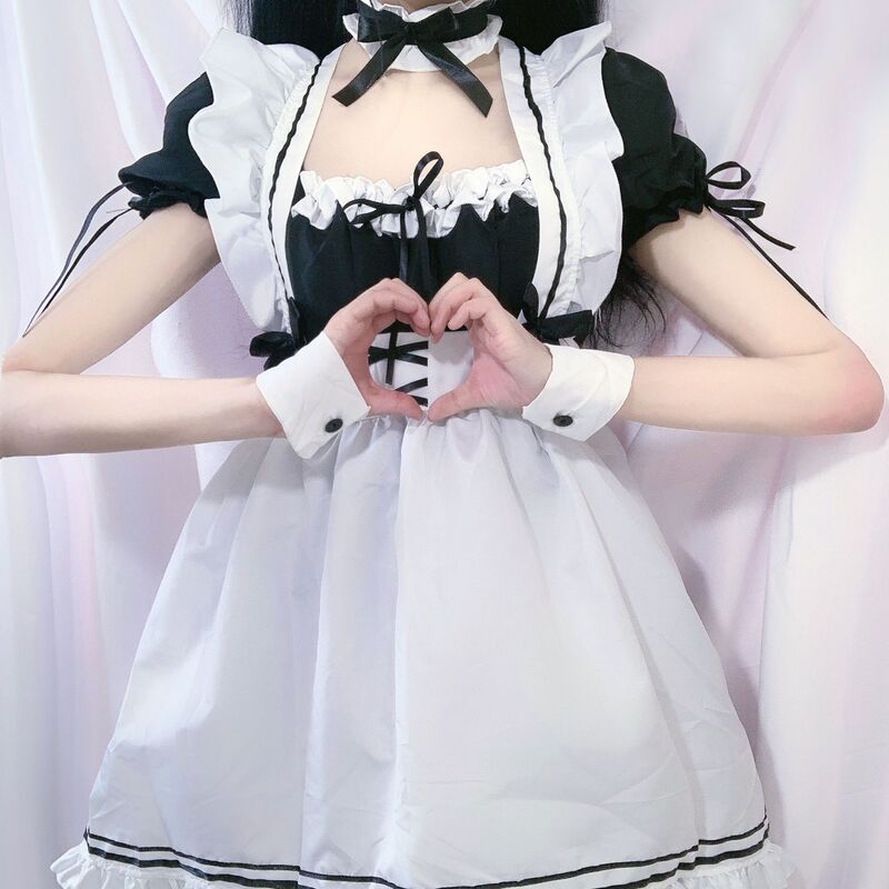 オリジナルの大きいサイズの日系メイド服の奇跡的な暖かいコスプレの制服lolitaロリータのワンピース|undefined