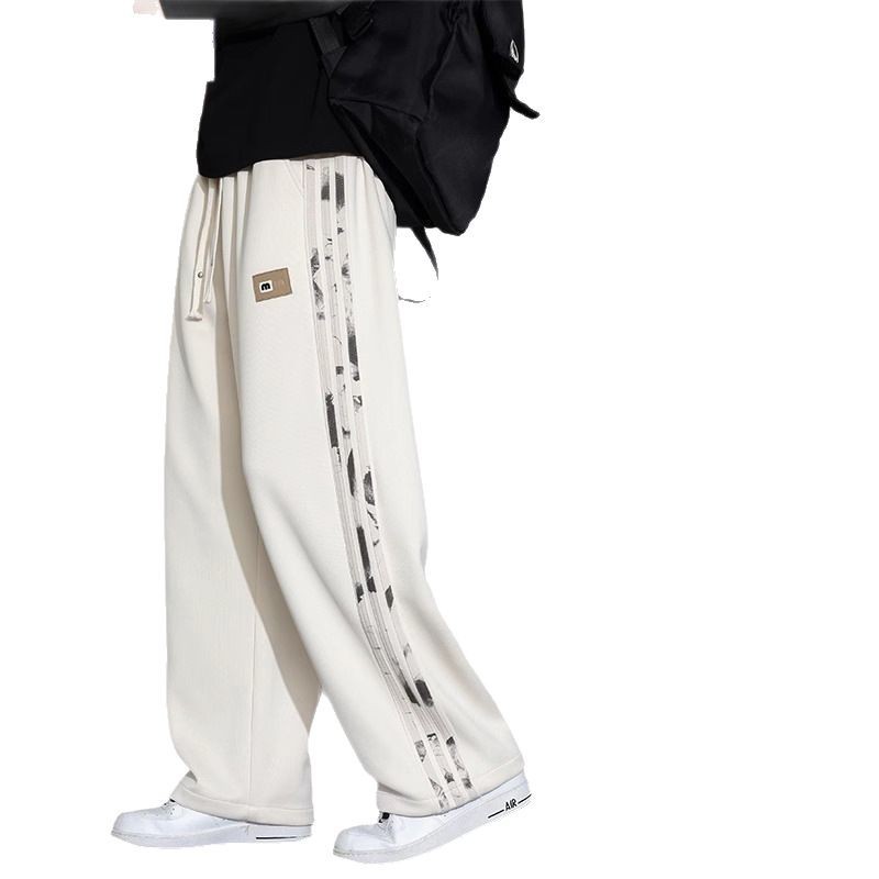 NASA Pants Men's Spring and Autumn 2025 New Loose Straight Men's Pants Loose Wide Leg Sports Casual Trousers