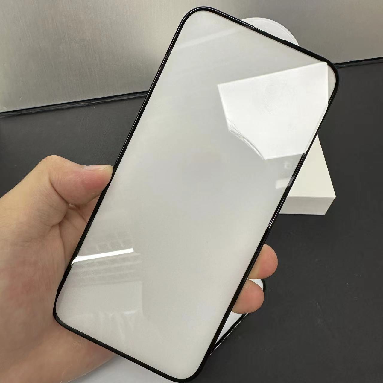 Adecuado para iPhone15Pro tallado en frío HD cubierta de pantalla completa arco grande iPhone15Promax3D película templada