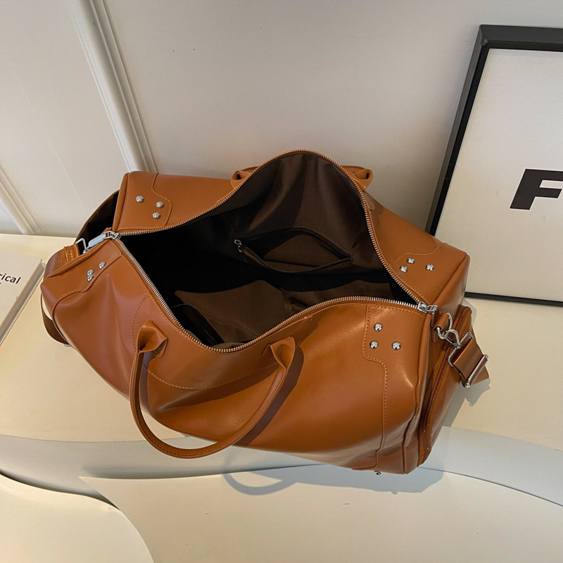 Großvolumige Reisetasche aus PU für Kurztrips, tragbares Gepäck für Schwangerschaft und Unterkunft, zum Tragen über der Schulter oder in der Hand, große Tasche für_voghion.com