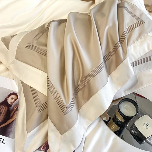 160 count long-staple cotton four-piece set, light luxury French style pure cotton comfortable sheets and quilt covers new bedding 4
