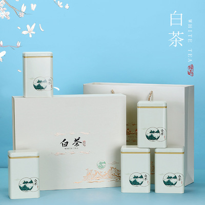 2021年安吉白茶包装盒空礼盒高档半斤散装白茶茶叶罐礼盒套装定制