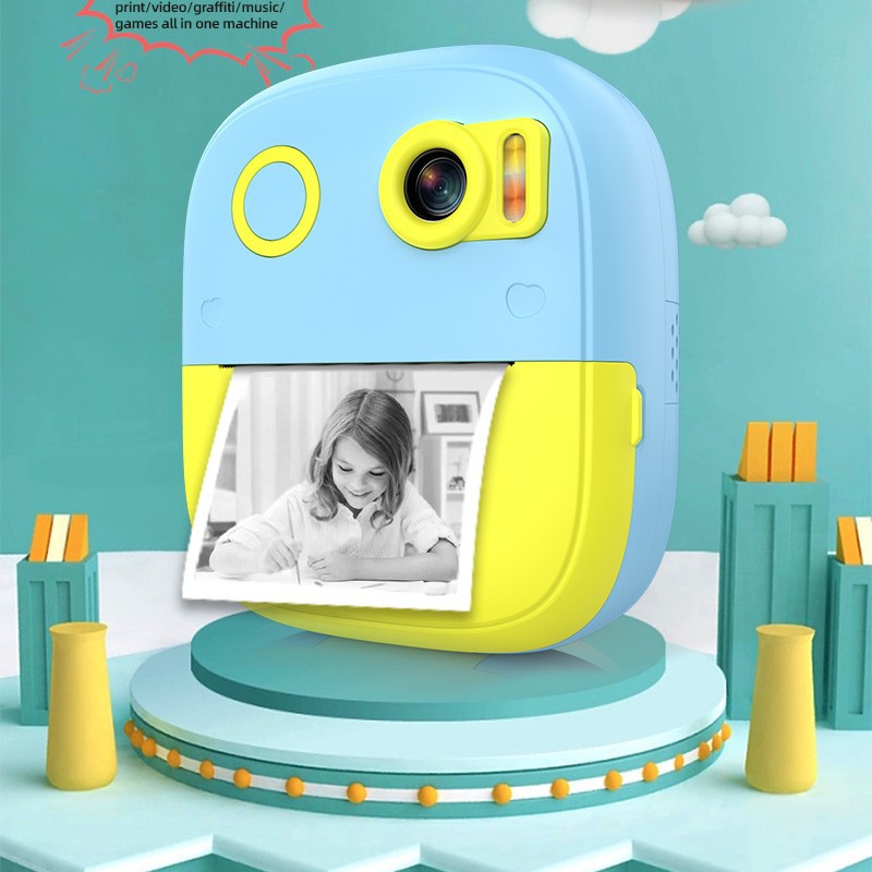 Nuevo P5 fotolitografía digital de dibujos animados para niños frente y atrás doble fotolitografía mini niño cámara de impresión de fotos HD