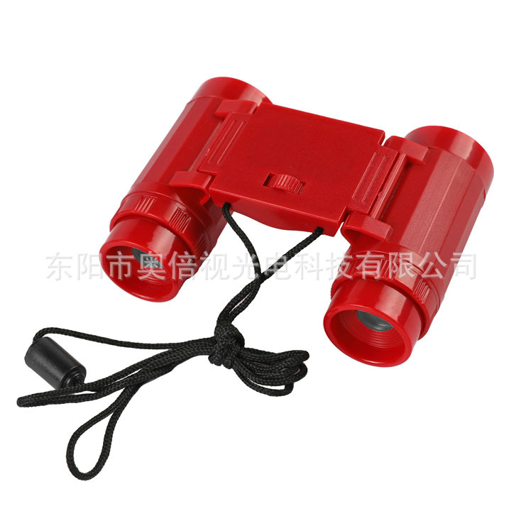 厂家直营儿童彩色双筒户外望远镜高清高倍可折叠旅行带挂绳便携