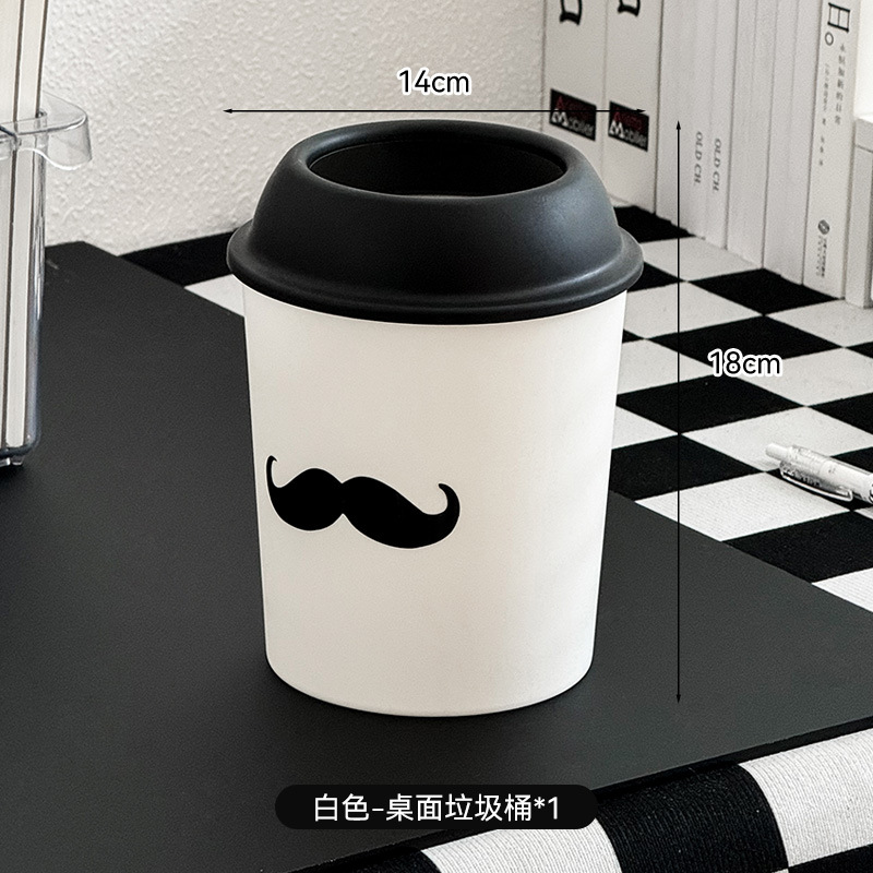 Papelera de escritorio pequeña y mini linda, para escritorio infantil, oficina y mesita de noche.