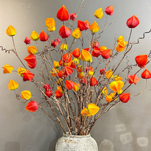 厂家直销仿真枯枝灯笼欧式干花高档灯笼果家居软装婚庆装饰高档花