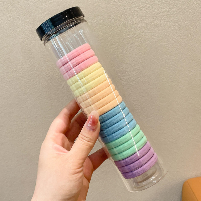 Banda de goma para mujer después de atar la cabeza, cabeza alta, cola de caballo, cuerda de pelo, temperamento, cuerda de cabeza, alta elasticidad, goma elástica duradera, simple nuevo anillo para el cabello