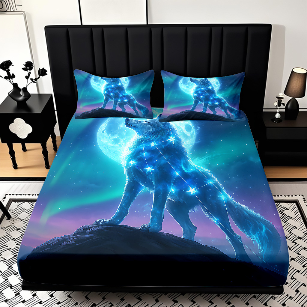 TEMU / JIT impresión digital 3D transfronteriza serie de wolf molido cama de cama de cama de cama para diseñar