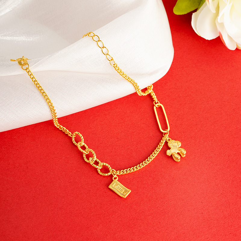 Personalizada lindo pony americano moneda pulsera chica Vietnam arena oro ajustable cadena accesorios populares caballo al éxito