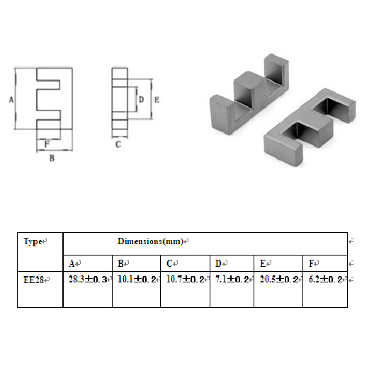 磁芯厂家直供EE28PC40PC44铁氧体变压器电磁电感磁材高频