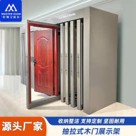 木门展示架卧室门铝合金门展架带门套展示立式抽拉柜门扇样品展架