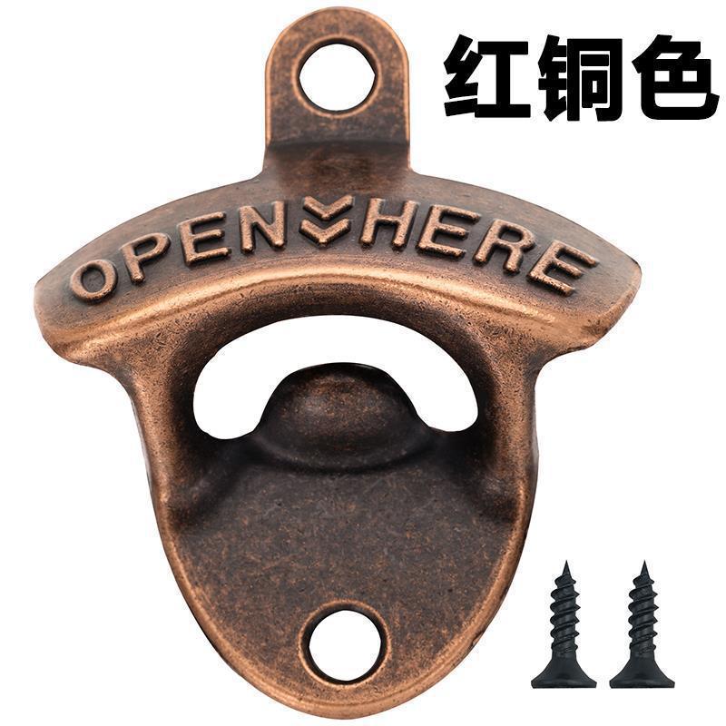 Abrebotellas de cerveza antiguo transfronterizo Abrebotellas de pared creativa Abrebotellas de pared de aleación de zinc