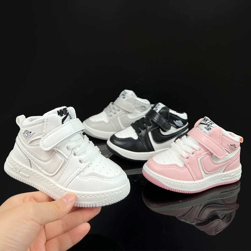 Air Jordan, детские кроссовки на высокой подошве, дышащие нескользящие спортивные туфли для мальчиков, повседневная обувь, осень, тренд сезона, мягкая подошва