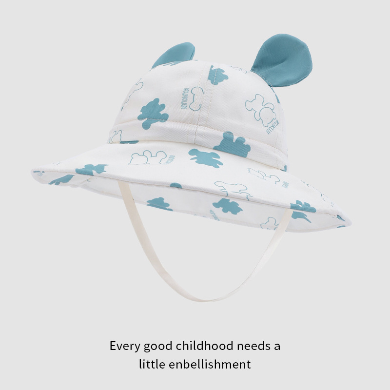 Sombrero de bebé primavera y otoño para bebés, sombrero de pescador, sombrero de protección solar, gorra de gran borde delgada y transpirable para hombres y mujeres