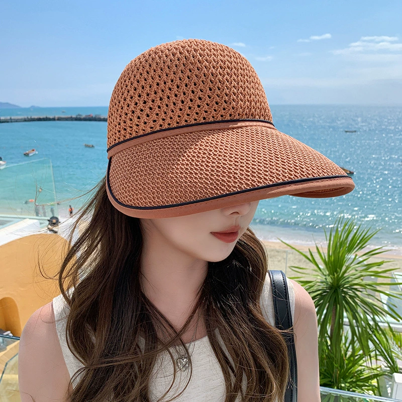 Spring summer knitted travel baseball cap, hat solar-powered, sun protection, wholesale