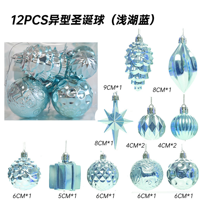 Bola de Navidad árbol de Navidad adornos de decoración colgante de bola de colores accesorios de material de Navidad DIY decoración de Navidad al por mayor