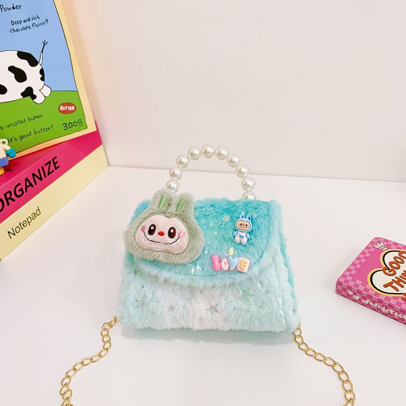 Otoño e invierno nuevos bolsos para niños lindos bolsos de piel de felpa accesorios bolsos de princesa celebridades de Internet bolsos de moda para niñas