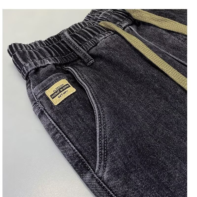 Herren Stretch Jeans Mit Elastischem Bund Und Geradem Schnitt_voghion.com