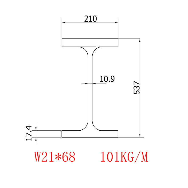 美标H型钢W21x8.25x68马钢生产美标方管A500