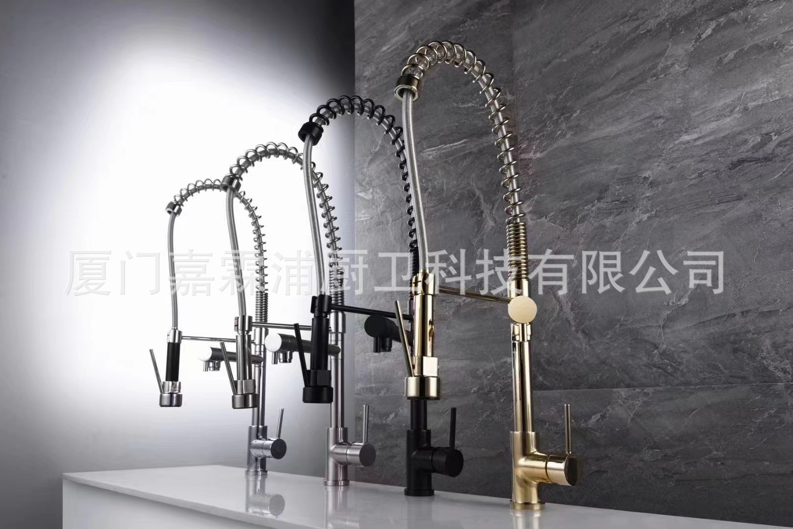 Cross-border bestseller American kitchen pull-out faucet, splash-proof spray washing vegetable sink, pull-out faucet for household use details Picture