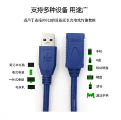 USB3.0 extension cable male to female Baotou A/F data extension cable computer mouse keyboard U disk usb extension cable