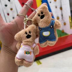 憨豆先生穿衣服泰迪熊会吱吱叫毛绒玩偶可爱憨豆熊包挂件情侣礼物
