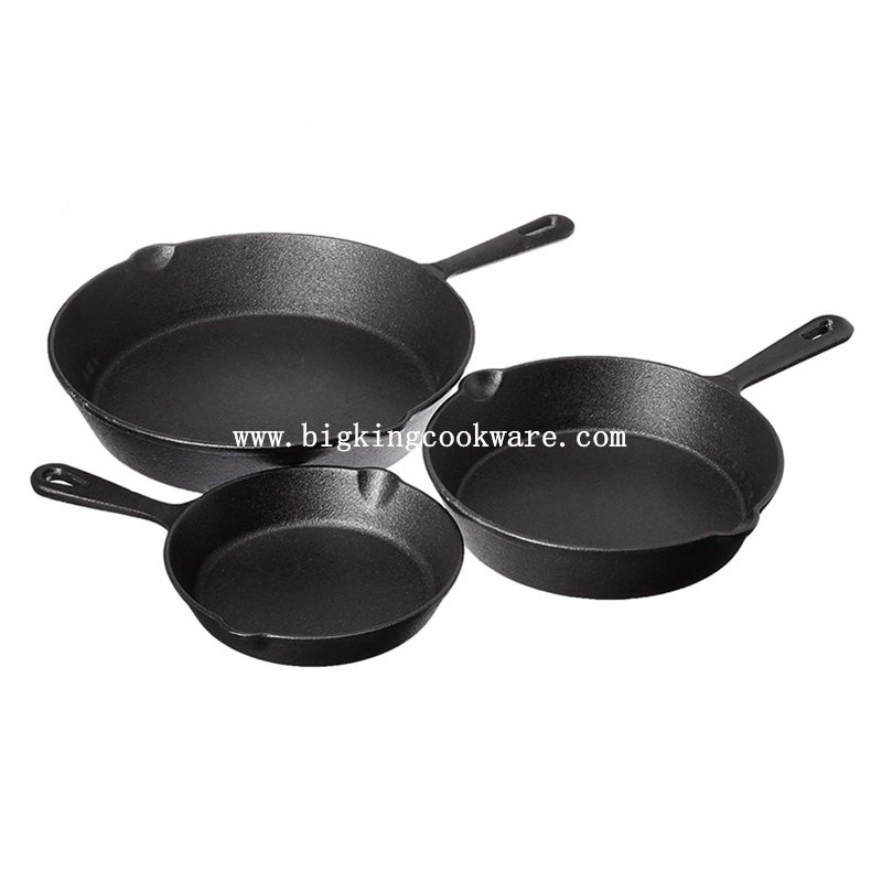 6 "8" 10 "hierro fundido sola manija sartén diámetro/20/26cm sartén de hierro fundido