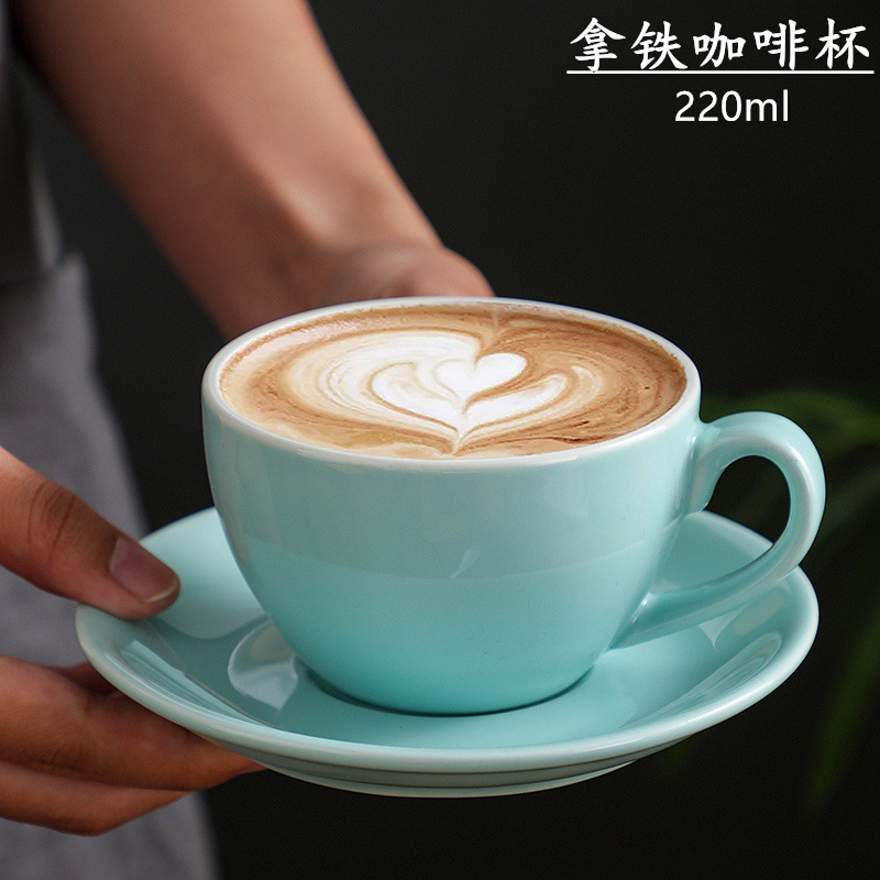 Ceramic Coffee Cup 220ml European Style Small Luxury Cappuccino Mocha Latte Art Cup Espresso Cup Latte Cup