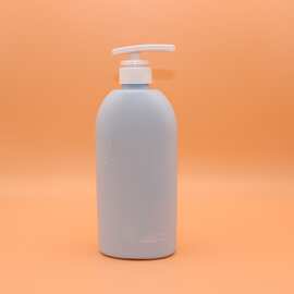 定制680ml 700ml大容量HDPE塑料扁瓶洗发露宠物洗澡乳液瓶空瓶