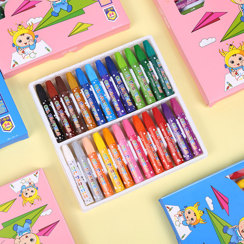 Oil pastels 24 colors toddler crayons children's crayons art painting supplies student graffiti pens non-toxic manufacturers wholesale