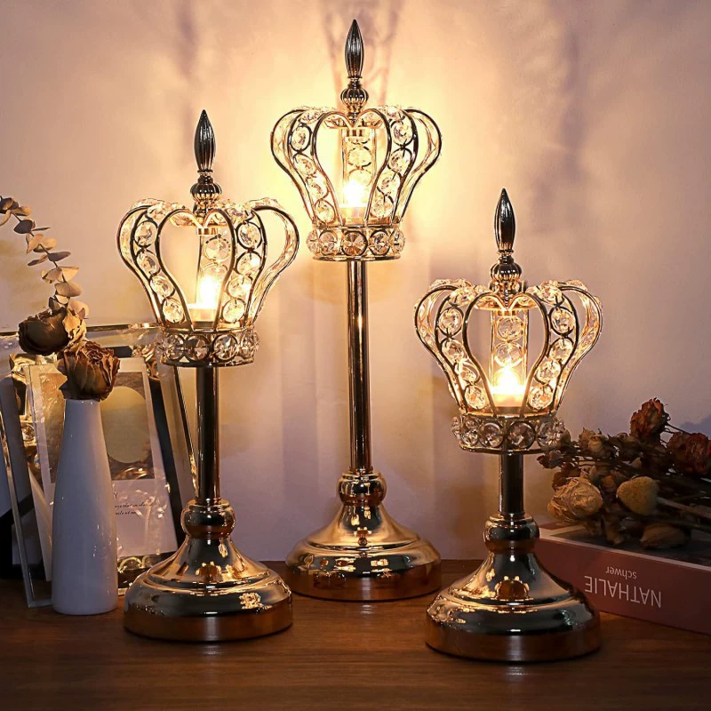 Поставки через границу европейский стиль корона candlesticks, композиция сценой романтического ужина при свечах, декоративные реквизиты, творческие украшения и реквизит для гостиной